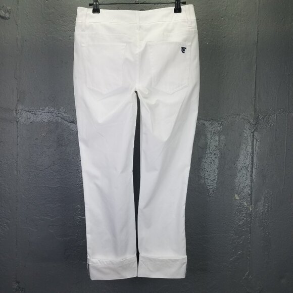 Tretorn Cropped Cuffed Pants Women's 4 Lightweight Pedal Pushers Golf White NEW - Picture 9 of 16